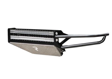 RSP PreRunner Replacement Front Bumper Direct Fit (2-30 Inch Rigid E-Series) with Skid Plate LED Light Mount 2005-2015 Toyota Tacoma Gloss Black NFab