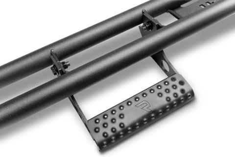 RKR Step System Cab Length (2 Step Mounts/2 Steps per Side) 1.75 Inch Rails 2005-2023 Toyota Tacoma Access Cab Textured Black NFab