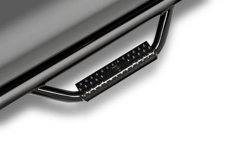 Nerf Step Bar Wheel-to-Wheel without Bed Access (1 Step per Side) 3 Inch Main Tube Diameter 1995-2004 Toyota Tacoma 6 Foot 2 Inch Access Cab Gloss Black NFab