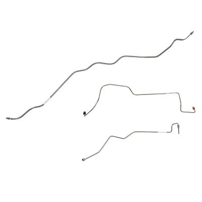 Front Brake Line Kit For 90-97 Ford F-250/F-350 without Load Leveling Stainless Fine Lines
