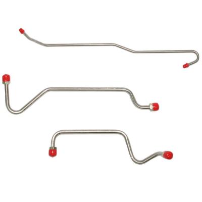 Pump to Carburetor Fuel Line For 68-69 Chevy Corvette 327/350CID 300/350 HP 4 BBL 3 Set Steel Fine Lines