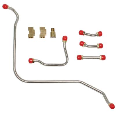 Pump to Carburetor Fuel Line For 68-69 Chevy Corvette 427CID 400/435 HP 3x2 BBL Carbs Pump to Carb Fuel Line 5 Lines and 2 Brass Tee Fittings Stainless Fine Lines