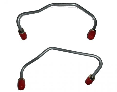 Caliper Lines For 64-67 Mustang with Factory-installed Kelsey-Hayes Four Piston Calipers Front Steel Fine Lines