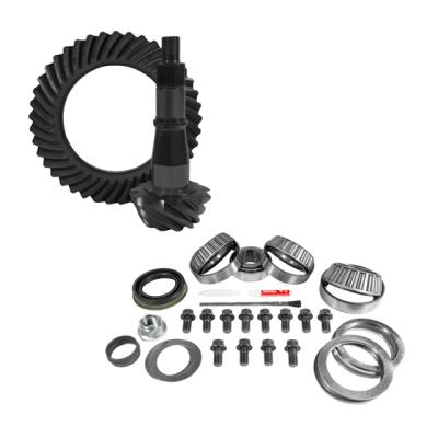 9.5 Inch GM 4.11 Rear Ring & Pinion, Install Kit, Axle Bearing & Seals USA Standard
