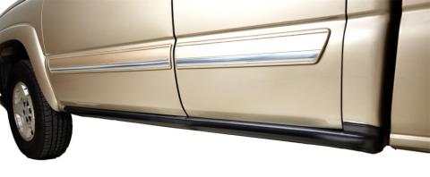 Black Trail Armor Rocker Panel And Sill Plate Covers For 07-13 Silverado/Sierra 1500 07-14 Silverado/Sierra Hd Crew Cab, Pair Bushwacker