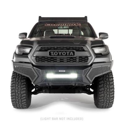 Element Front Bumper with Power Actuated Hide Away Light Bar Mount Textured Black 2016-2023 Toyota Tacoma Go Rhino