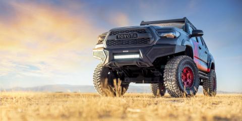Element Front Bumper with Fixed Light Bar Mount Textured Black 2016-2023 Toyota Tacoma Go Rhino