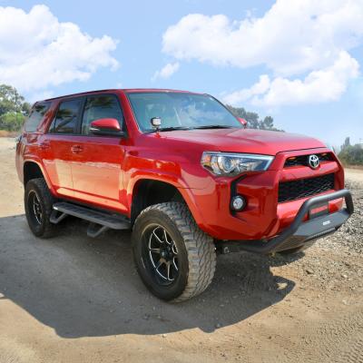 RB20 Running Boards With Mounting Brackets &amp; 2 Pairs of Drop Steps Kit Protective Bedliner Coating 2014-2024 Toyota 4Runner Go Rhino