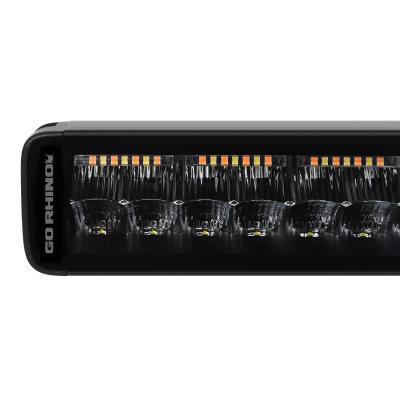 Go Rhino Blackout Combo Series Lights 32 Inch Double Row LED Light Bar With Amber Lighting Black Go Rhino
