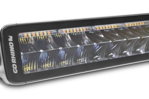 Go Rhino Blackout Combo Series Lights 42 Inch Double Row LED Light Bar With Amber Lighting Black Go Rhino