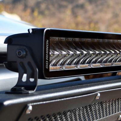 Go Rhino Blackout Combo Series Lights 50 Inch Double Row LED Light Bar With Amber Lighting Black Go Rhino