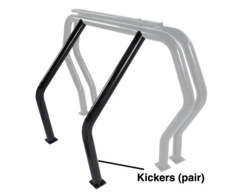 Bed Bar Component Pair of Kickers (Between Wheel Wells) Black Powdercoat 1975-1983 Ford F-100 1975-1986 Chevrolet C10/C20/C30  Go Rhino