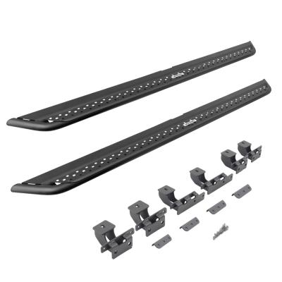Dominator Xtreme DSS SideSteps With Mounting Bracket Kit Textured Black 2007-2021 Toyota Tundra Go Rhino