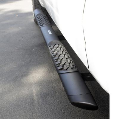 V3 Series Aluminum 5 Inch Elipse Side Steps with Mounting Brackets Textured Black 2005-2026 Nissan Frontier Go Rhino