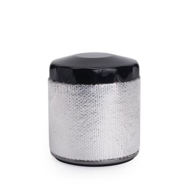 Oil Filter Heat Barrier 3-4 Inch x 12 Inch (4 pieces) Up to 2000 Degree Fahrenheit Silver Adhesive Backed Thermo Tec