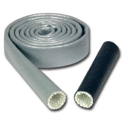 Heat Sleeve 1 Inch x 3 Foot Braided Fiberglass 500-2200 Degree F Silver Thermo Tec
