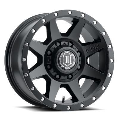 Rebound HD 17 X 8.5 / 8 X 170 6MM Offset 5 Inch Backspace Satin Black, ICON Alloys