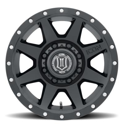 Rebound HD 18 X 9 / 8 X 180 / 12MM / 5.5 Inch Back Space Satin Black, ICON Alloys
