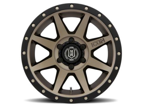 Rebound 18 X 9 / 6 X 5.5 25MM Offset 6 Inch Back Space Bronze, ICON Alloys