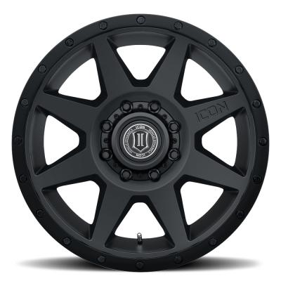 Rebound 20 X 9 / 8 X 180 12MM Offset 5.5 Inch Backspace Double Black, ICON Alloys