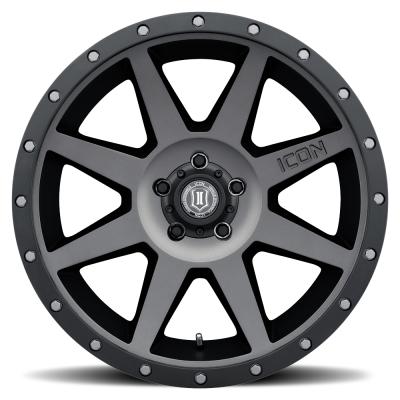 Rebound 20 X 9 / 6 X 5.5 16MM Offset 5.625 Inch Back Space Titanium, ICON Alloys