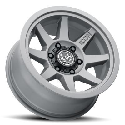Rebound Six 17 X 8.5 / 6 X 5.5 25MM Offset 5.75 Inch Back Space Charcoal, ICON Alloys