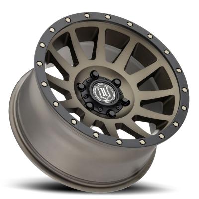 Compression 17 X 8.5 / 6 X 5.5 25MM Offset 5.75 Inch Back Space Bronze, ICON Alloys