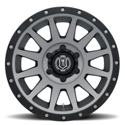 Compression 18 X 9 / 6 X 5.5 25MM Offset 6 Inch Back Space Titanium, ICON Alloys