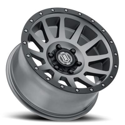 Compression 18 X 9 / 6 X 5.5 25MM Offset 6 Inch Back Space Titanium, ICON Alloys