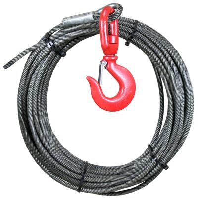 Wire Rope &amp; Hook for 20k Hydraulic Winch Bulldog Winch