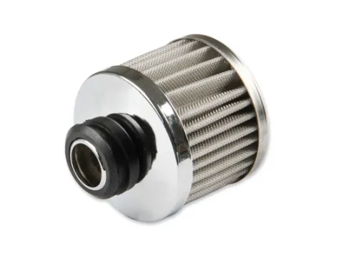 Chrome Valve Cover Breather Push On Style Fits Valve Covers with a 1.22 Inch O.D. Hole Mr Gasket
