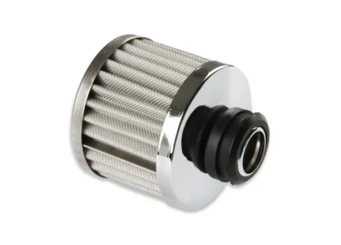 Chrome Valve Cover Breather Push On Style Fits Valve Covers with a 1.22 Inch O.D. Hole Mr Gasket