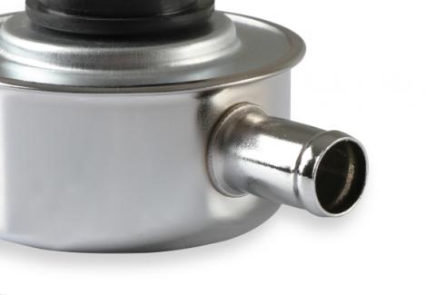 Valve Cover Breather with Logo Push-on style with breather tube chrome Mr Gasket
