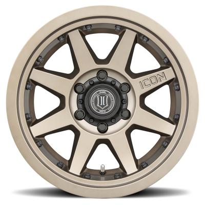 Rebound Pro 17 X 8.5 / 5 X 5.5 0MM Offset 4.75 Inch Back Space 108MM Hub Bore Bronze, ICON Alloys