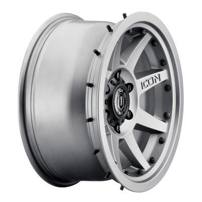 Rebound Pro 17 X 8.5 / 5 X 5.5 0MM Offset 4.75 Inch Back Space 108MM Hub Bore Titanium, ICON Alloys