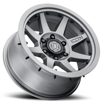 Rebound Pro 17 X 8.5 / 5 X 5.5 0MM Offset 4.75 Inch Back Space 108MM Hub Bore Titanium, ICON Alloys