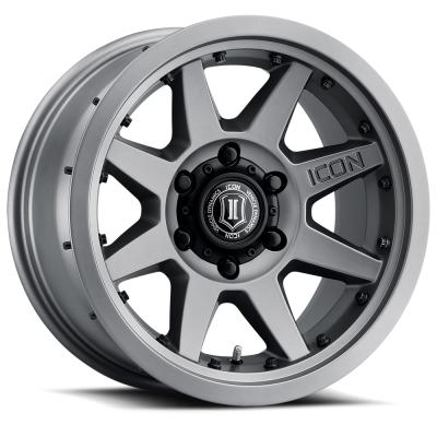 Rebound Pro 17 X 8.5 / 5 X 5.5 0MM Offset 4.75 Inch Back Space 108MM Hub Bore Titanium, ICON Alloys