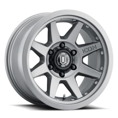 Rebound Pro 17 X 8.5 / 5 X 5.5 0MM Offset 4.75 Inch Back Space 108MM Hub Bore Titanium, ICON Alloys
