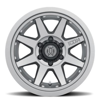 Rebound Pro 17 X 8.5 / 5 X 5.5 0MM Offset 4.75 Inch Back Space 108MM Hub Bore Titanium, ICON Alloys
