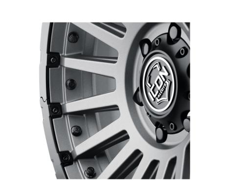 Rebound Pro 18 X 9 / 8 X 170 6MM Offset 5.25 Inch Backspace Charcoal W/ Black Ring, ICON Alloys