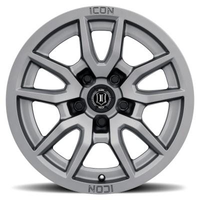 Vector 5 -17 X 8.5 / 5 X 5 Inch / -6MM / 4.5 Inch Back Space Titanium, ICON Alloys