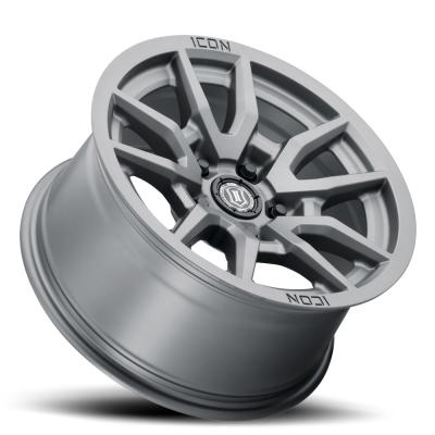 Vector 5 -17 X 8.5 / 5 X 5 Inch / -6MM / 4.5 Inch Back Space Titanium, ICON Alloys