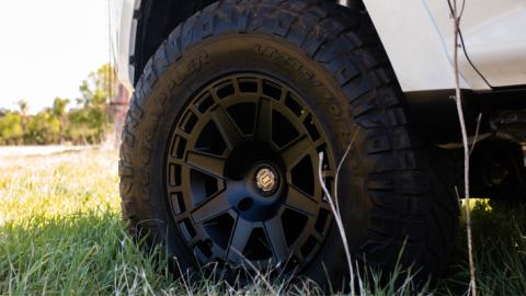 Compass 17 X 8.5 / 6X5.5 / 0MM / 4.75 Inch Back Space Satin Black, ICON Alloys