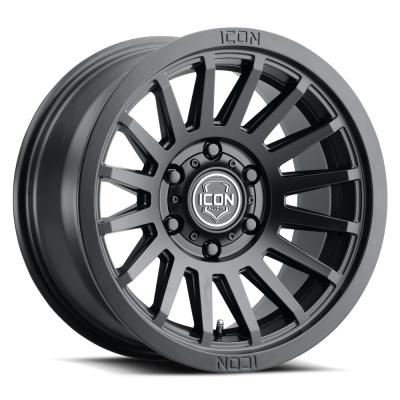 Recon Six 18 X 9 / 6 X 5.5 40MM Offset 6.6 Inch Back Space Satin Black, ICON Alloys