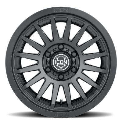 Recon Six 18 X 9 / 6 X 5.5 40MM Offset 6.6 Inch Back Space Satin Black, ICON Alloys