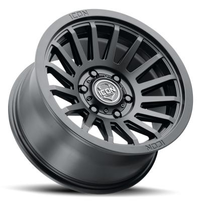 Recon Six 18 X 9 / 6 X 5.5 40MM Offset 6.6 Inch Back Space Satin Black, ICON Alloys