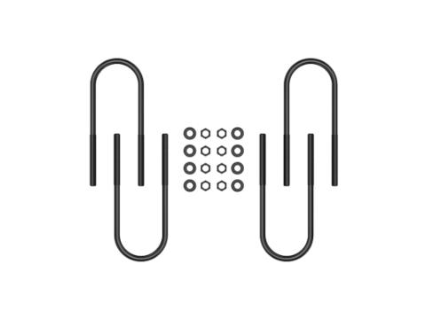 99-10 FSD Rear 12 Inch U-Bolt Kit Icon Vehicle Dynamics