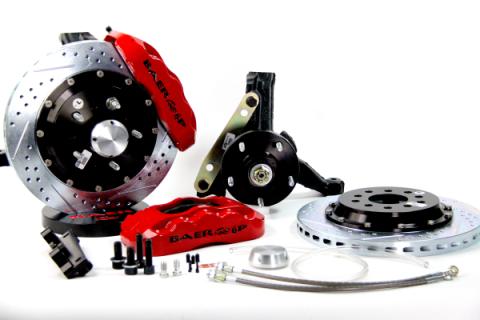 Brake System 13 Inch Front Pro+ Silver 78-87 GM G Body Modified Stock Spindles BAER Brakes