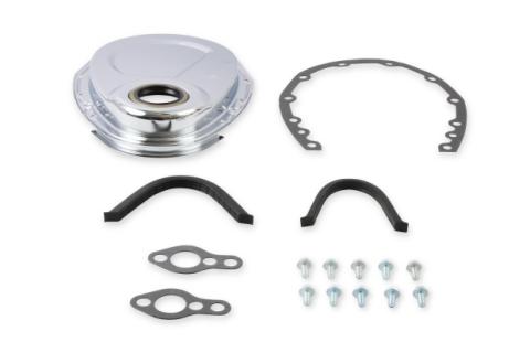 Timing Cover Chrome Fits 1955-1991 Small Block Chevrolet 265-400 and 1980-1995 90 Degree 229-262 V6 Mr Gasket