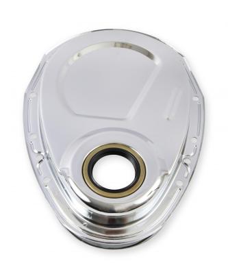 Timing Cover Chrome Fits 1955-1991 Small Block Chevrolet 265-400 and 1980-1995 90 Degree 229-262 V6 Mr Gasket